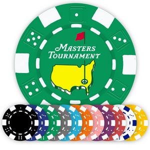 Dice design custom poker chip ball marker - Full Color Direct Print