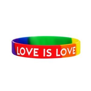 Rainbow Pride Silicone Wristbands Gay LGBT Bracelet