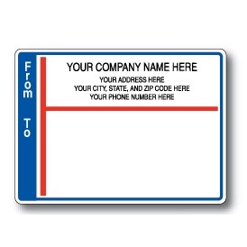 Standard Pin Fed Mailing Label w/Wide Left From-To Border