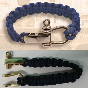 Survival Lanyard Braided Bracelet W/Brass Lock