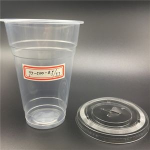 16 Oz Disposable Plastic Water Cup With Rolled Edge And 1-4 Colors Imprint Without Lid