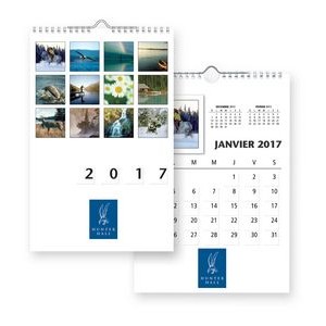 Large Wall Calendar w/Stock Images (11 1/2"x17")