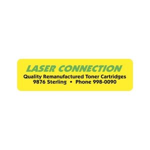 Die Cut Roll Label | Rectangle | 5/16" x 1 1/8" | White Matte or Yellow Gloss Papers
