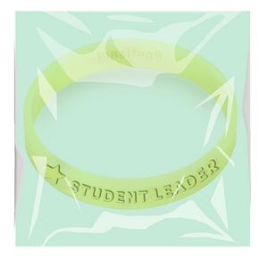 Individually Packaged Embossed-Colored Silicone Wristband