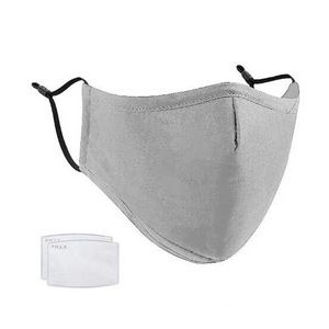 3 Ply Cotton Reusable Respirator for Summer w/2 replaceable PM2.5 Filters