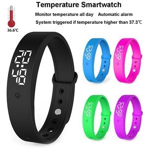 Temperature Measurement Smart Watches Bracelet Monitoring Body Temperature Fever Vibration Reminder
