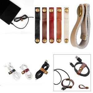 Leather Cable Straps - Ties Cable Organizers Cord Management