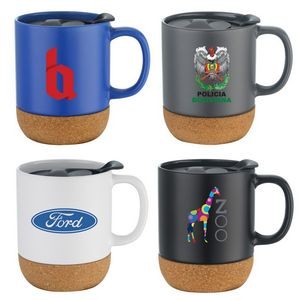 CorkLuxe Ceramic 12oz Mug With Matte Finish With Cork Bottom And smooth