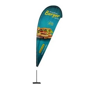 32" x 70" - 7' Teardrop Flags- 32" x 70" - Includes Outdoor Ground Stake