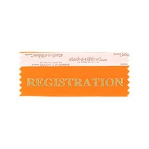 Registration Stk A Rbn Orange Ribbon Gold Imprint
