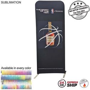 24 Hr Express Ship - 3'W x 96"H EuroFit Straight Wall Display Kit, with Full Color Graphics