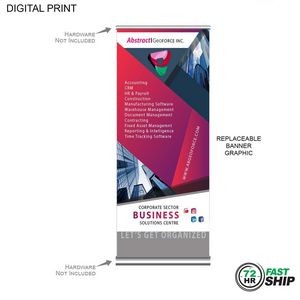 72 Hr Fast Ship - Replacement Graphics, 33.5" x 79", for Deluxe Wide Base Retractable Banner, DP652