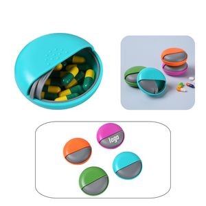 Portable Pill Container Rotating Organizer