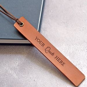 6" Customized Handcrafted Genuine Leather Bookmark
