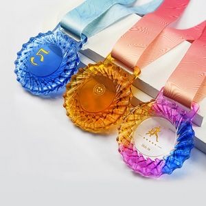 Custom Glass Award Colored Glaze Medals