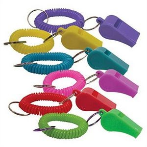 Spiral Bracelet Keychain Whistles