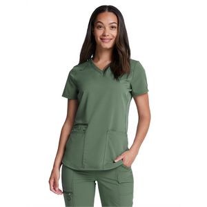 Dickies® Balance Knitted Panel Solid Scrub Top