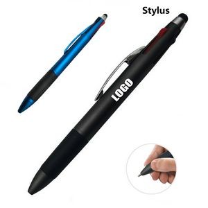 4 Color Refills Slide Activated Pen With Stylus