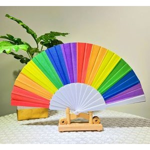 Rainbow folding custom fan