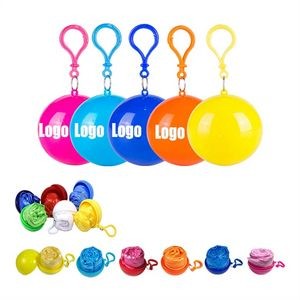 Portable Disposable Raincoat in Keychain Ball