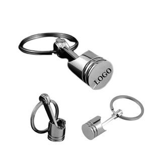 Silver Piston Zinc Alloy Keychain