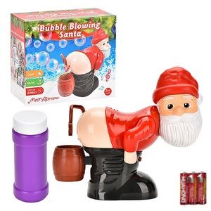 Mini Santa Claus Musical Bubble Machine With 1 Bottle of Bubble Water