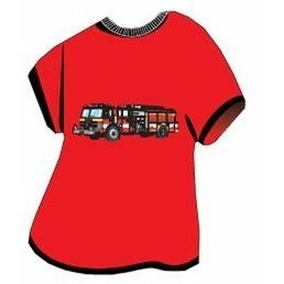 Fire Truck T-Shirt Mighty Mini Magnet