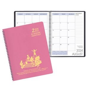 Academic Wire Bound Monthly Desk Planner w/ Twilight Cover
