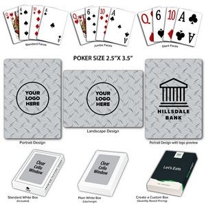 Diamond Plate Poker Size Playing Cards