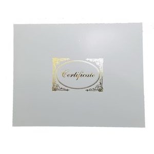 Die Cut Cadillac Presentation Folder White/Gold Imprint