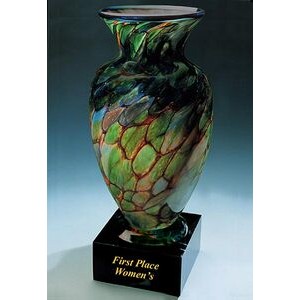 Women's First Place Golf Trophy Vase w/ Marble Base