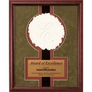 ECO ARTISAN: Framed Handmade Paper Wall Award (Crimson Wood)