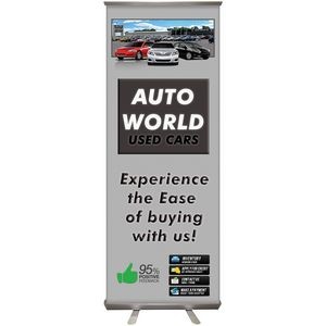 24"x 63" Custom Digitally Printed Retractable Banner Stand