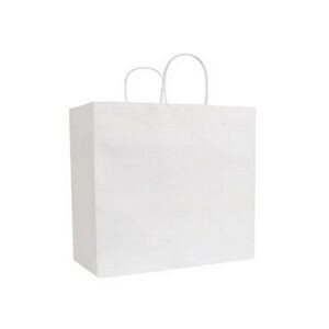 White Kraft Shopping Bag (13"x7"x12.5")