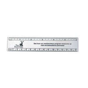6" Aluminum Ruler with a screen printed imprint - Many scales available! Made in the USA.
