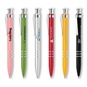 Click Action Aluminum Constructed Ballpoint Pen Wi