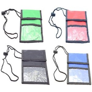 Blank Event Badge Holder Pouch Neck Wallet
