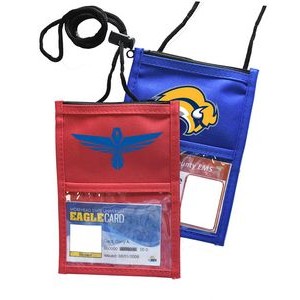Red WALLET WITH ROPE LANYARDS