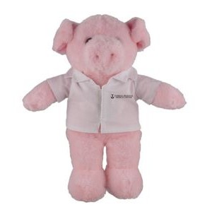 Soft Plush Stuffed Pig in doctor's jacket.