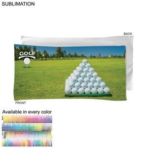 Golf Caddie Towel Extra Large in Microfiber Dri-Lite Terry, 22"x44", Sublimated Edge to Edge 1 side