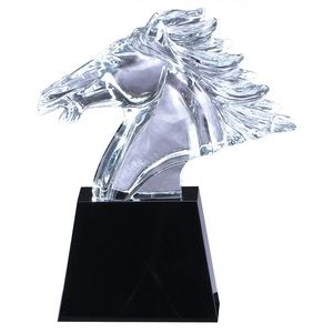 At Full Speed Optical Crystal Horse Award - 12 1/2'' h