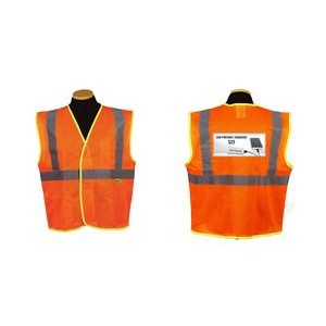 Orange safety vest, ANSI class 2, (med-5xl)