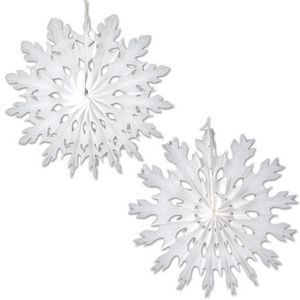 White Tissue Snowflakes