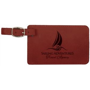 Rose Red Laserable Leatherette Luggage Tag