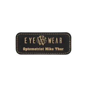 Black & Gold Leatherette Badge w/ Magnet