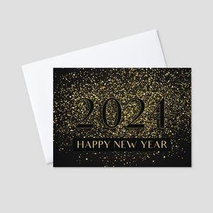 2024 in Confetti New Year Greeting Card