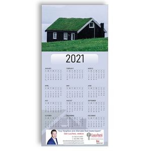 Z-Fold Personalized Greeting Calendar - Old House