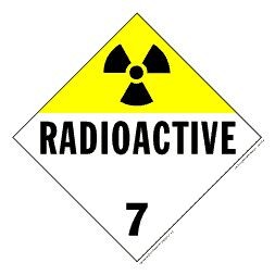 Radioactive Vinyl Placard - 10.75" x 10.75"