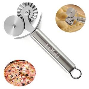 Stainless Steel Double Wheels Pizza Cutter