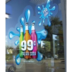 8 Mil Full Color Clear Window Cling Decal (48"x48")